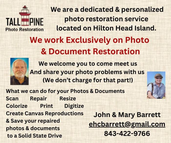 Local Photo Restoration and Repair Beaufort Jasper Counties